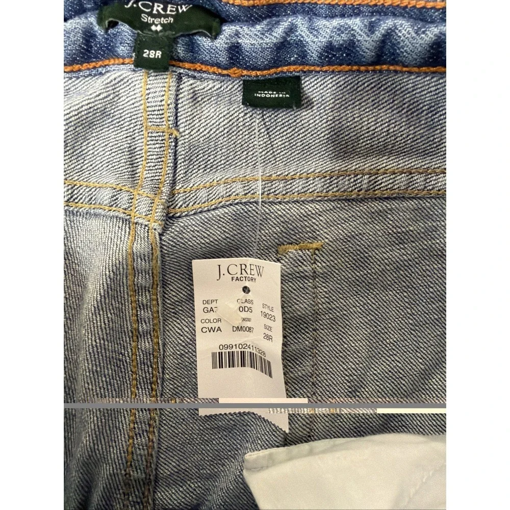 J. Crew Matchstick Skinny Jeans Womens 28 Low Rise Medium Wash Blue 32 Inseam